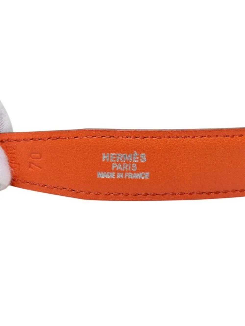 Hermes Constance Belt Reversible Buckle Orange Black Gold Box Calf Swift